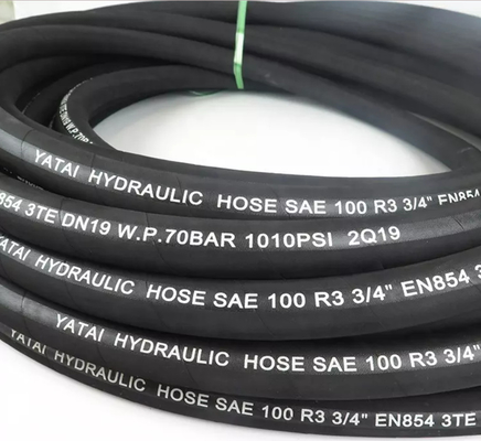 لوله هیدرولیک شیلنگ بافته شده سیم فولادی OEM اندازه فشار بالا 1-100MPa